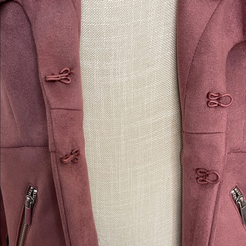 Torrid Faux Suede Peplum Mauve Jacket - Picture 8 of 12
